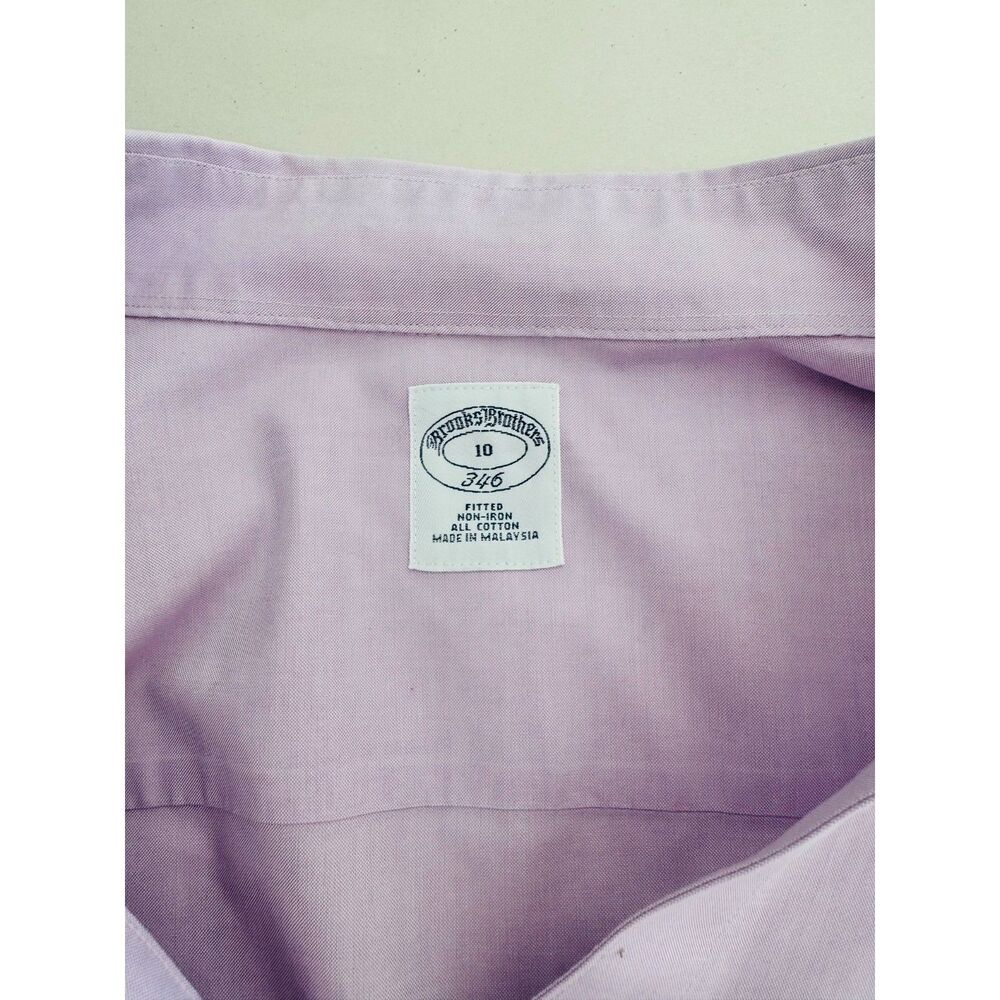 Brooks Brothers 346 fitted non iron button shirt career lavender purple women 10 - Picture 4 of 6
